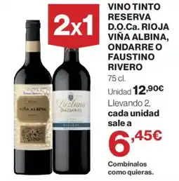 El Corte Inglés Viña Albina vino tinto reserva oferta