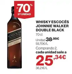 El Corte Inglés johnnie walker double black oferta