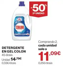 El Corte Inglés Detergente en gel colon oferta