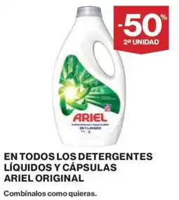 El Corte Inglés En todos los detergentes liquidos y capsulas oferta