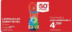 El Corte Inglés Somat Lavavajillas en gel oferta