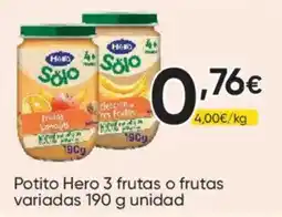 FROIZ Potito Hero 3 frutas o frutas variadas oferta