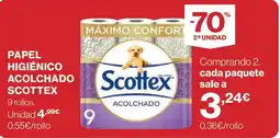 El Corte Inglés Scottex papel higiénico acolchado oferta
