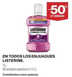 El Corte Inglés Listerine En todos los enjuagues oferta