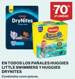El Corte Inglés En todos los paÑales huggies little swimmers y huggies drynites oferta