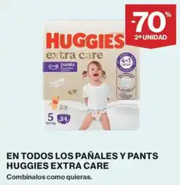 El Corte Inglés En todos los pañales y pants huggies extra care oferta