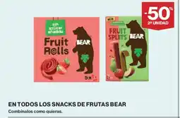 El Corte Inglés En todos los snacks de frutas bear oferta