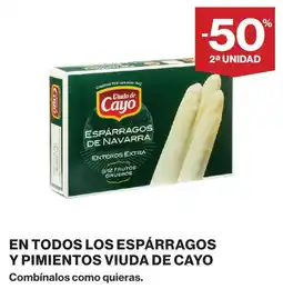 Supercor En todos los espárragos y pimientos viuda de cayo oferta