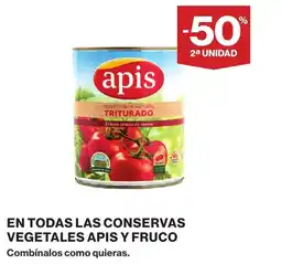 Supercor En todas las conservas vegetales apis y fruco oferta