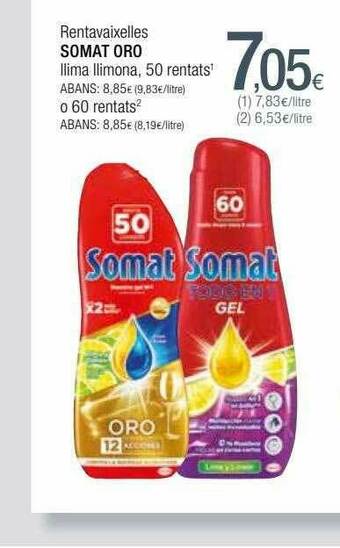 Condis Rentavaixelles Somat Oro oferta