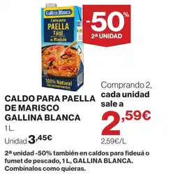 Supercor GALLINA BLANCA Caldo para paella de marisco oferta