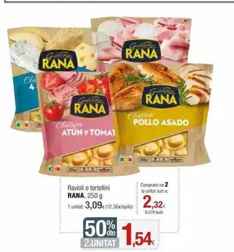 Condis 50% Dte. 2a Unitat Ravioli O Tortellini Rana oferta