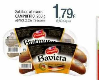 Condis Salsitxes Alemanes Campofrío oferta