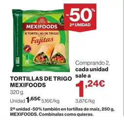 Supercor MEXIFOODS Tortillas de trigo oferta