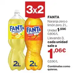 Supercor FANTA Naranja zero o limón zero oferta