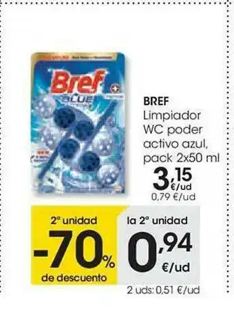 Eroski 2a Unidad -70% De Descuento Bref Limpiador Wc Poder Activo Azul oferta