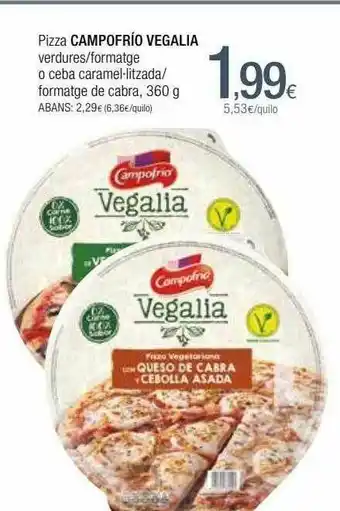 Condis Pizza Campofrío Vegalia oferta