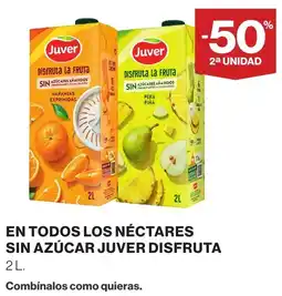 Supercor JUVER En todos los néctares sin azúcar juver disfruta oferta