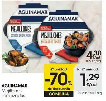 Eroski 2a Unidad -70% De Descuento Aguinamar Mejillones Señalizados oferta