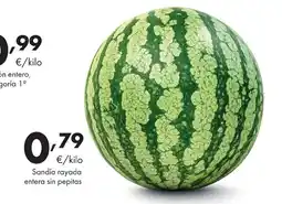 Supermercados Lupa Sandía rayada entera sin pepitas oferta