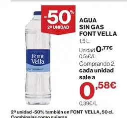 Supercor FONT VELLA Agua sin gas oferta