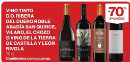 Supercor Vino tinto d.o. ribera del duero roble abadía san quirce, vilano, el chozo o vino de la tierra de castilla y león rivola oferta