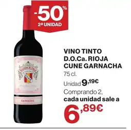 Supercor Vino tinto d.o.ca. rioja cune garnacha oferta
