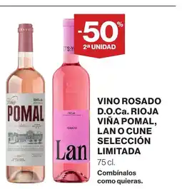Supercor Vino rosado d.o.ca. rioja viña pomal, lan o cune selección limitada oferta