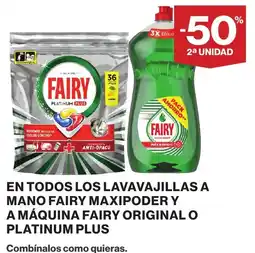Supercor En todos los lavavajillas a mano fairy maxipoder y a máquina fairy original o platinum plus oferta