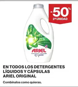 Supercor En todos los detergentes líquidos y cápsulas ariel original oferta