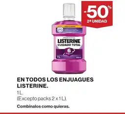 Supercor LISTERINE En todos los enjuagues oferta