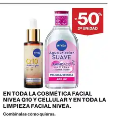 Supercor NIVEA En toda la cosmética facial nivea q10 y cellular y en toda la limpieza facial oferta