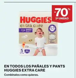 Supercor En todos los pañales y pants huggies extra care oferta