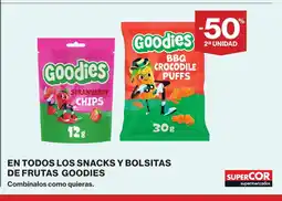 Supercor En todos los snacks y bolsitas de frutas goodies oferta