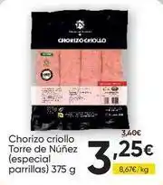 FROIZ Torre de núñez - chorizo criollo torre de núñez (especial parrillas) oferta