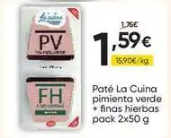 FROIZ La cuina - pate la cuina pimienta verde + finas hierbas oferta