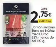 FROIZ Duroc - jamon serrano torre de núñez raza duroc 25% menos de sal oferta