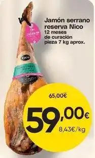 FROIZ Nico - jamón serrano reserva oferta