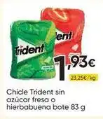 FROIZ Trident - chicle sin azucar fresa o hierbabuena bote oferta