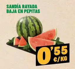 AhorraMas Sandía rayada baja en pepitas oferta