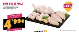 AhorraMas Lote 3 kg de pollo oferta