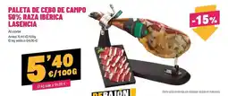 AhorraMas Lasencia - paleta de cebo de campo 50% raza iberica oferta