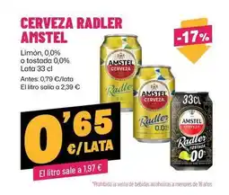 AhorraMas Amstel - cerveza radler oferta