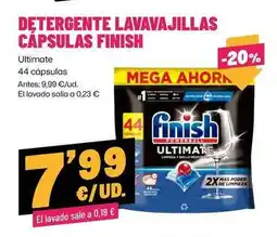 AhorraMas Finish - detergente lavavajillas capsulas oferta