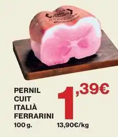 Hipercor Ferrarini - pernil cuit italia oferta
