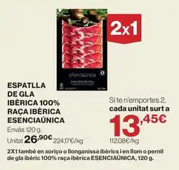 Hipercor Esencia única covap - espatlla de gla ibérica 100% raça ibérica oferta