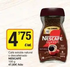 Economy Cash Nescafé - café soluble natural o descafeinado oferta