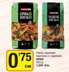 Economy Cash Spar - pasta vegetales espirales o vegetales oferta