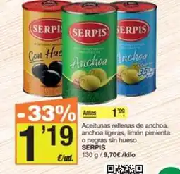 Economy Cash Serpis - aceitunas rellenas de anchoa oferta