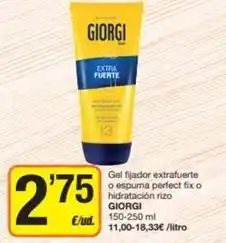 Economy Cash Giorgi - gel fijador extrafuerte o espuma perfect fix o hidratacion rizo oferta